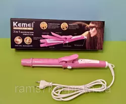 Плойка утюжек выпрямитель для волос 3в1 Kemei KM-987
