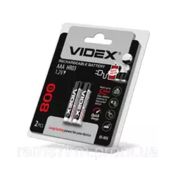 Аккумуляторная батарейка Videx 800мА/ч. ААA(мини-пальчик)