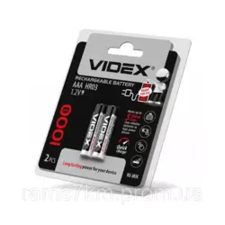 Аккумуляторная батарейка Videx 1000мА/ч. ААА(мини-пальчик)