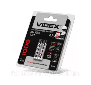 Аккумуляторная батарейка Videx 1000мА/ч. ААА(мини-пальчик)