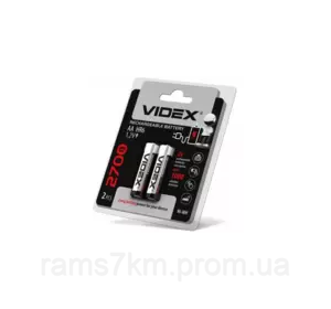 Аккумуляторная батарейка Videx 2700мА/ч. АА(пальчик)